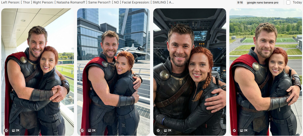 Hugging — AI generated result